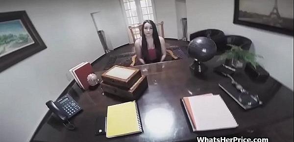  Boss testing out secretary teen candidate